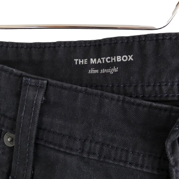 AG Adriano Goldschmied The MATCHBOX Slim Straight Black Denim Jeans Size 36 - Picture 5 of 13